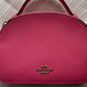 Pink Coach 1589 Serena Crossgrain Leather Satchel